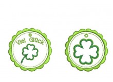 Stickdatei - Anhänger Klee Viel Glück 